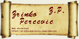Zrinko Perčević vizit kartica